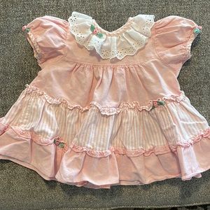Vintage Pink Ruffled dress size 12 mos ??